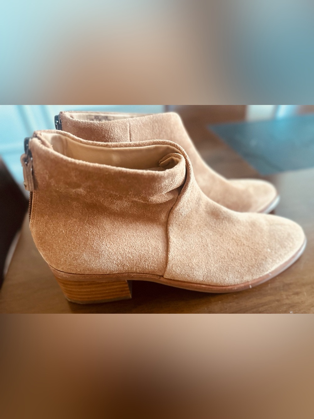 Soludos Venetian Bootie Suede Ankle Boots Brown US 9